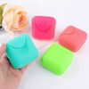 AUEAR, 4 Pack Candy Color Portable Soap Box Holder Plastic