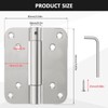 Jinyuanchao 4 Inch Automatic Closing Door Hinge, 3mm Thick Stainless