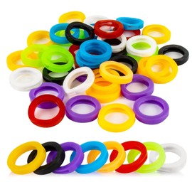 40 PCS Key Covers Key Caps - Sukh Key Identifiers Covers Silicone Key Protector Markers Tags Rubber Cover Cute Key Accessories Vintage for House Key Home Key Plastic Cover Head Wrap 8 Assorted Colors