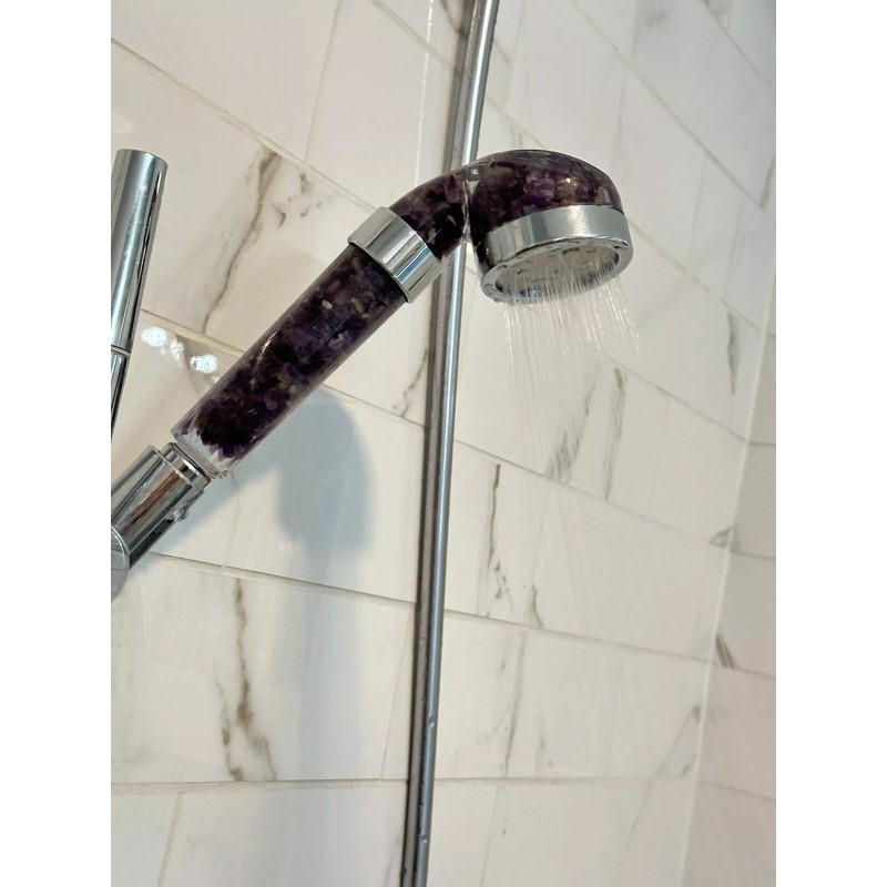 CaNatureLover Moonstone Crystal Shower Head / Natural Crystal Shower Head
