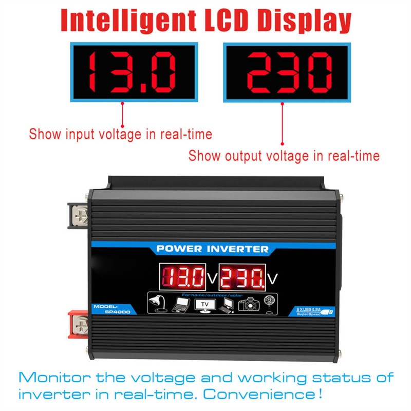 300W Modified Sine Wave Inverter USB Car Power Inverter Adapter