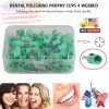 100 Dental Soft Prophy Cup Rubber Polish Brush Polishing Teeth