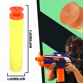 TORMEN Atracción Dardos Reposición para Pistolas Juguete Nerf Elite Series (100 Piezas Amarillo