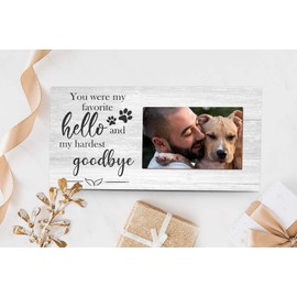 Orchroma Pet Loss Quote You Are Favorite Hello And Hardest Goodbye Picture Frame - Gift for Loss of Pet Dog Cat,Paw Prints Sympathy Photo Frame Gift,Pet Memorial Dog Cat Loss Gifts Remembrance Gift
