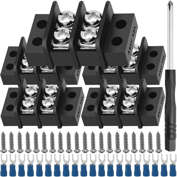 MKBKLLJY 5PCS Terminal Block 2 Circuits 2 Positions 450V 32A