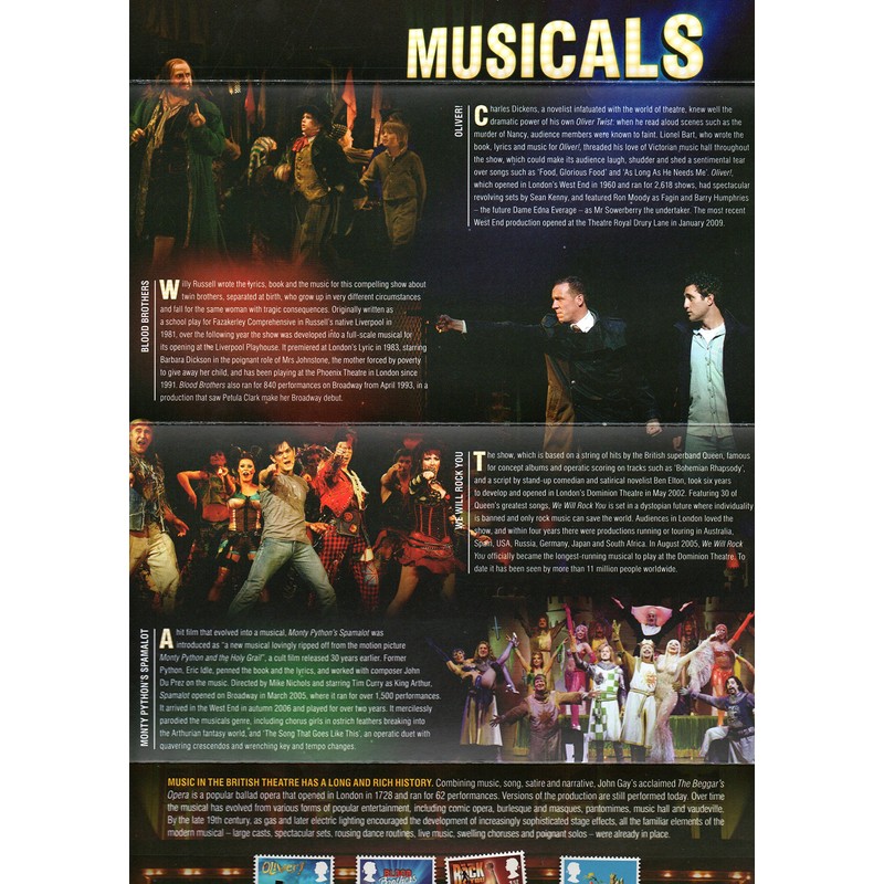 2011 Musicals Stamps in Presentation pack