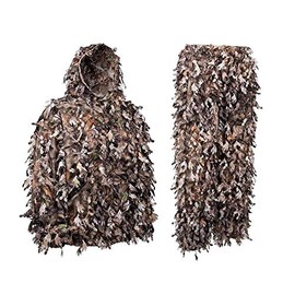 North Mountain Gear Camouflage Ghillie Suit - Camo Leafy Suit - Woodland Brown - X-Large