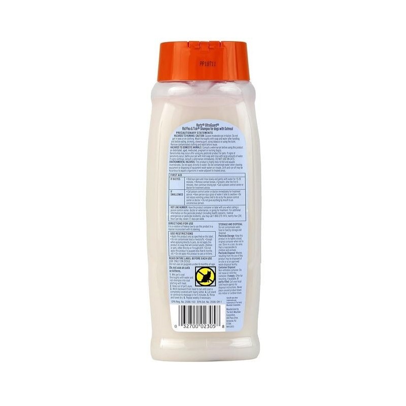 Hartz UltraGuard Rid Flea and Tick Oatmeal Shampoo for Dogs,