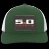Coyote 5.0 S550 S197 Trucker Snap Back Hat Graphite/White/Rectangle