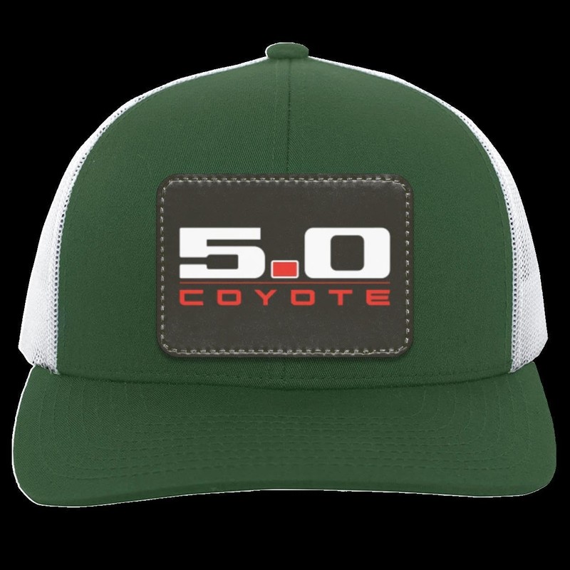 Coyote 5.0 S550 S197 Trucker Snap Back Hat Graphite/White/Rectangle