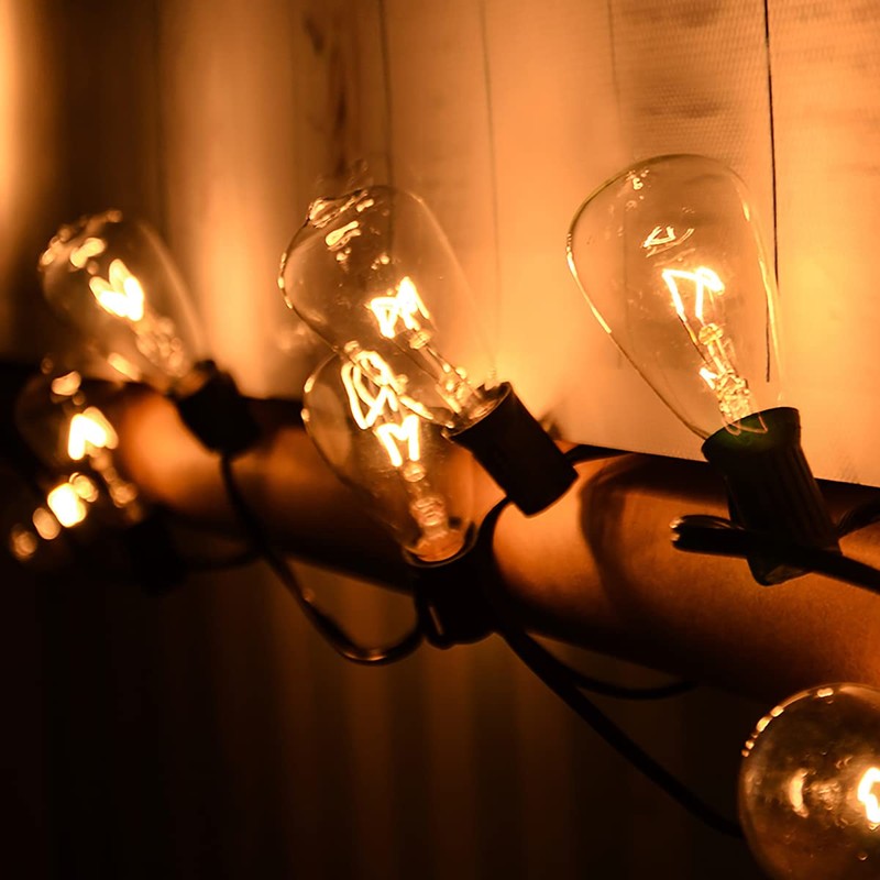 Konictom ST38 Edison Replacement Light Bulbs, 7W Clear Glass String