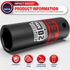 Aiourx 1/2" Drive Impact Socket, 20 mm Deep Socket, Metric,