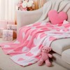 FuWeave Throw Blankets Pillow Set Include Double Sided Flannel Blanket