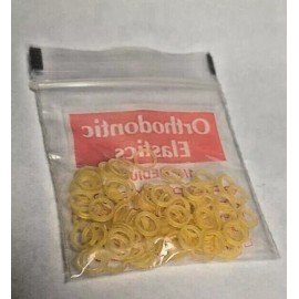 THOMPSON 8 x 100 THOMPSON Dental / Hair Rubber Bands Orthodontic Elastics Braces 1/4 MED