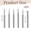 Wood Carving Drill Bits Kit 6PCS, Compatible with Dremel Rotary