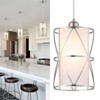 Zlierop Pendant Lights Kitchen Island with Frosted Glass, Brushed Nickel
