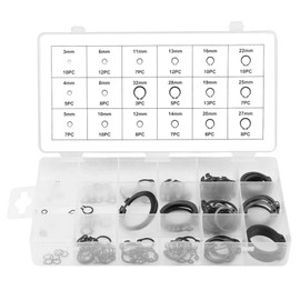 C-Clip, Circlip Snap Ring, 150 pcs, Set of 150 Pieces, C Ring, Assortment, Pliers, Retaining Rings, 18 Types, C-Rings, General Purpose, DIY Work, Fixing Work, Replacement, Repair and Repair, Metal