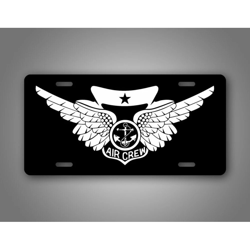 SignsAndTagsOnline.com Combat Aircrew Wings License Plate Veteran Wings Auto Tag
