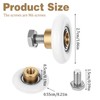 4 Pcs 27mm Showers Door Rollers Runners Wheels Replacement, Shower