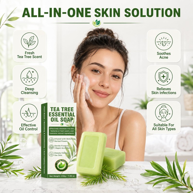Tea Tree Soap with Green Tea & Tea Tree Oil,