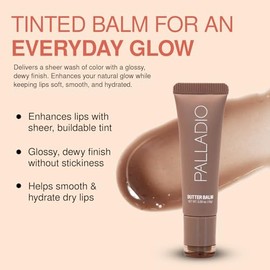Palladio Butter Balm Bálsamo Labial Hidratante Tinte Transparente Aloe Péptidos Manteca Karité Fórmula Vegana Hidratación Instantánea Caramel Glazed