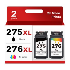 Ubinki 275XL 276XL Remanufactured Ink Cartridge Replacement for Canon Ink 275 276 (Black Color Combo, 2-Pack) PG275 CL276 XL Work with TS3522 TR4720 TS3520 TS3500 TR4700 Series Printers, High-Yield