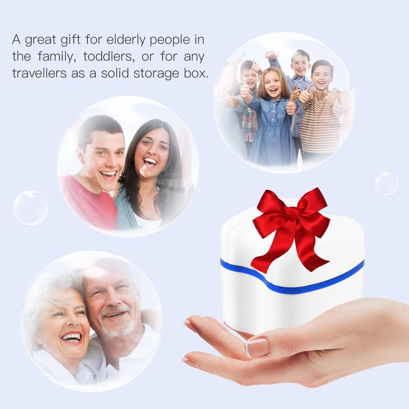 Annhua Partial Denture Case Retainer Cleaner Case, Large Retainer Cleaning