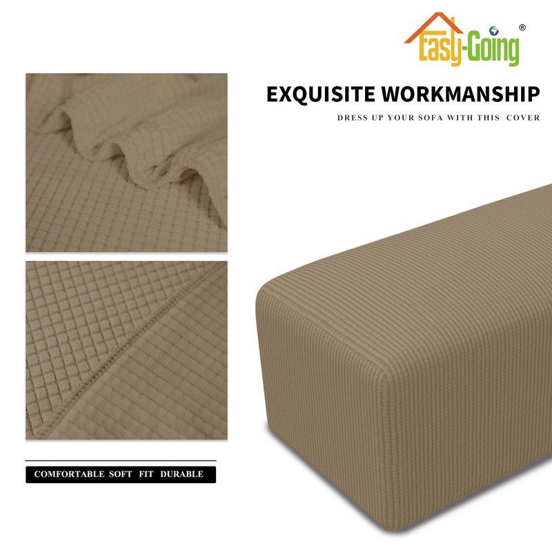 Easy-Going Funda otomana elástica fácil de Usar, Taburete de Almacenamiento