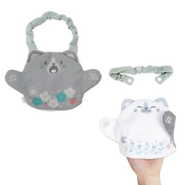 Chaol S11038 Inaibaa Bi, Reversible 2-Way (Embroidery/Puppet Style/Cat), Water Absorbent, Baby