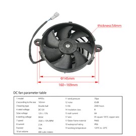 OTOM Universal Motorcycle Radiator Cooling Fan Oil Cooler Water Cooler Electric Fan 4inch 5inch for All Dirt Bike Motocross ATV (5 Inches)