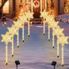 VOGVOG VOGVOG Snowflake Solar Christmas Pathway Lights, Set of 5
