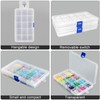 DARUITE 15 Grids Craft Storage Boxes with Compartments, Plastic Bead