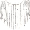 letsinstyle 1 Yard Sparkle Rhinestone Fringe Trims, Rhinestone Ribbon Tassel