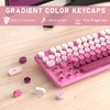 Links9+ Wireless Keyboard and Mouse, Full-Size Retro Typewriter Keyboard with