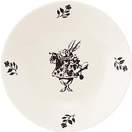 Yamakasyoten ALC22-257 Alice Plate Plate 5.3 inches (13.5 cm) Alice Color Tableware Miscellaneous Goods White Rabbit White Made in Japan