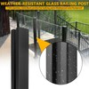 VoTwoofv Glass Railing End Post 35.8",304 Stainless Steel Glass Balustrade