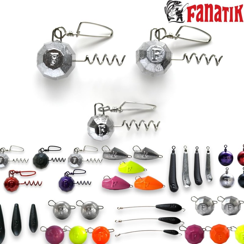 FANATIK Screw Head Spiral Set 5 Pieces/3 Pieces with Carabiner