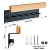 Wooden Key Rack with Shelf, Key Holder with 6 Hooks,