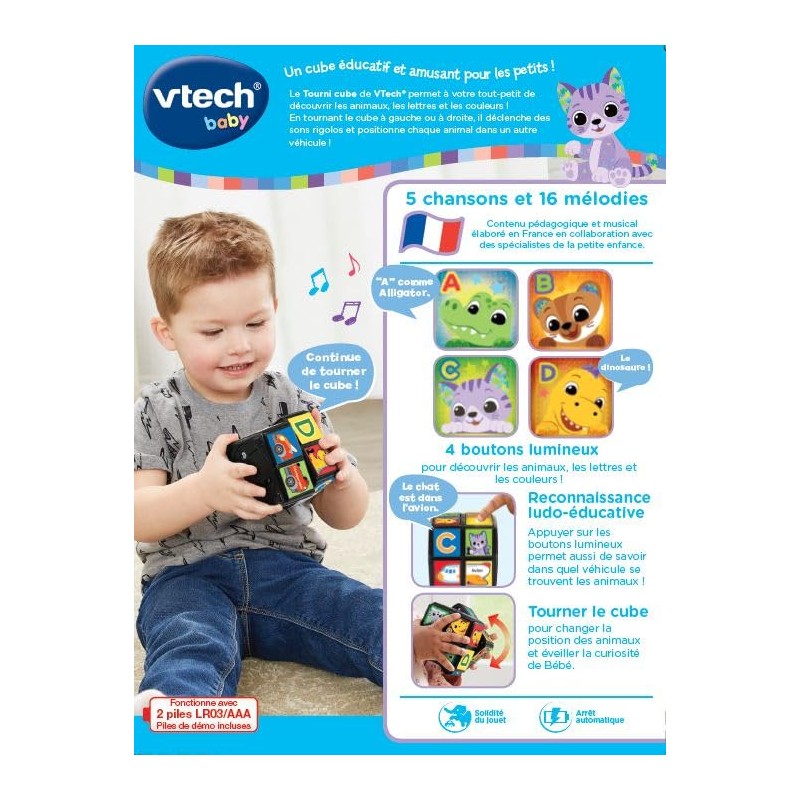 VTech Twist and Teach Animal Cube (French Version)