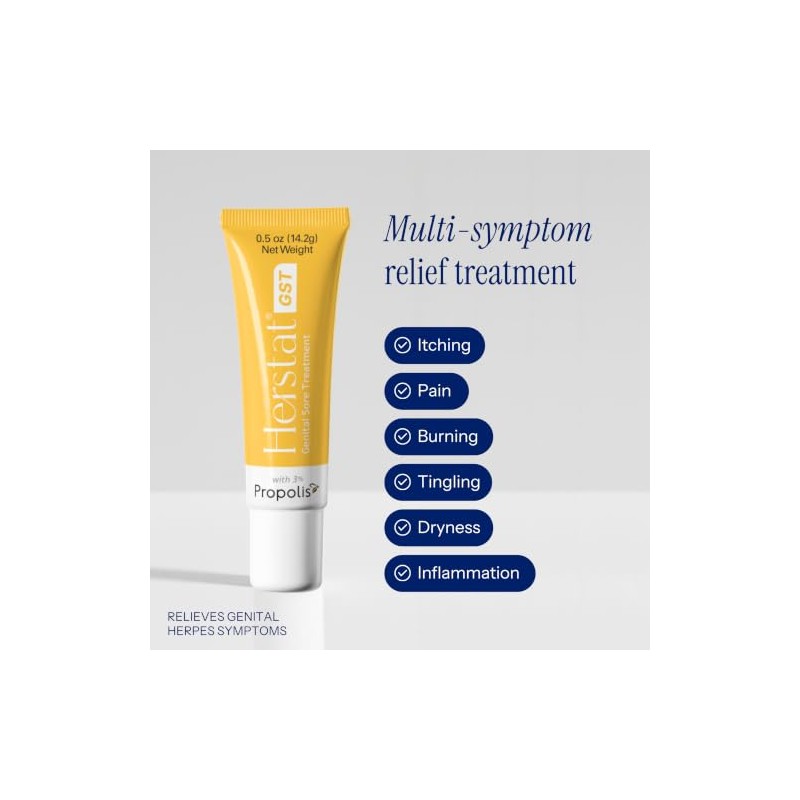 Herstat Gst Tratamiento Dolor Genital Alivio Rápido Efectivo Síntomas Herpes