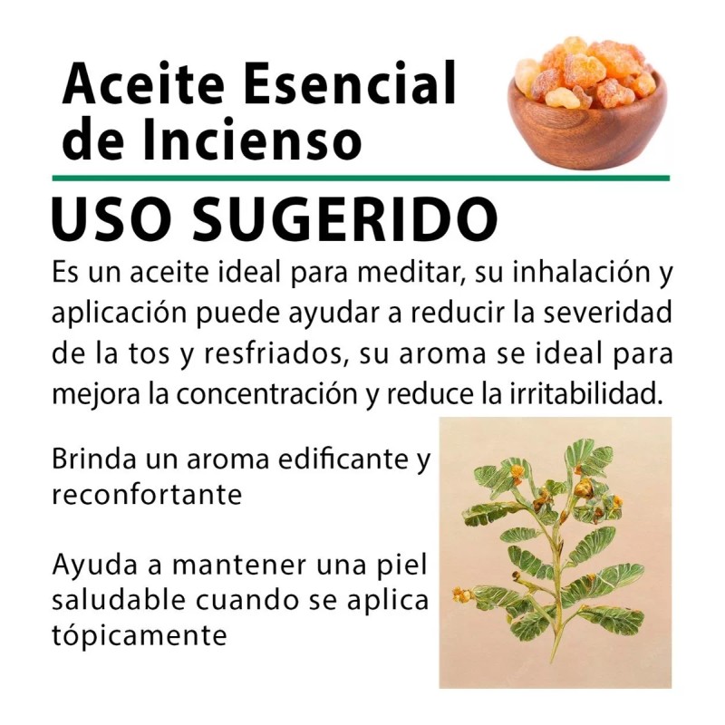Laferv 4 Pack Aceite Esencial Incienso 100% Puro Importado 15