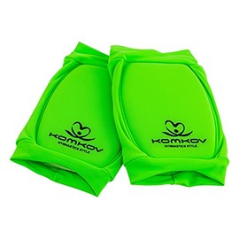 KOMKOV Knee Pads For Rhythmic Gymnastics, Dance & Volleyball - Soft - Breathable Fabric (Green, Small)