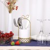 JUXYES Ceramic Silverware Holder For Tabletop, White Cutlery Holder With