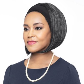 Foxy Silver Wigs Anny Wig Color 34-10" Long Headband Straight Spitcurl Flip Fusion Heat Friendly Synthetic Fiber Womens Lightweight Bundle Hairloss Booklet