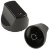 SPARES2GO Black Control Knob Switch for Hotpoint Oven Cooker (Pack