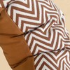 Brown Geometric Pattern Pillow Cover Chenille Striped Cushion Cover Decorative