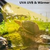 REPTI HOME Tortoise Heat Lamp Terrarium, Reptile UVA UVB Lamp