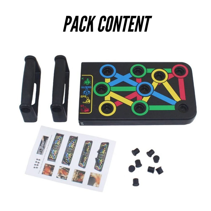 Multifunctional Flexion Board 14-in-1 Push-Up Rack Board Foldable with Handles