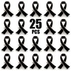 25pcs Black Ribbon Pins Melanoma Awareness Products Funeral Mourning Pin