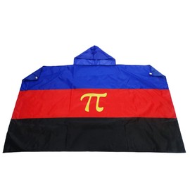 AZ FLAG - Polyamor Flag - 150 x 90 cm - Polylover Cape - Pluriamour 100% Polyester with Integrated Sleeves - Body Flag High Quality - 80 g